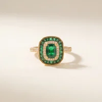 bague-cocktail-verte-style-gatsby Bague cocktail verte de style Gatsby années 20